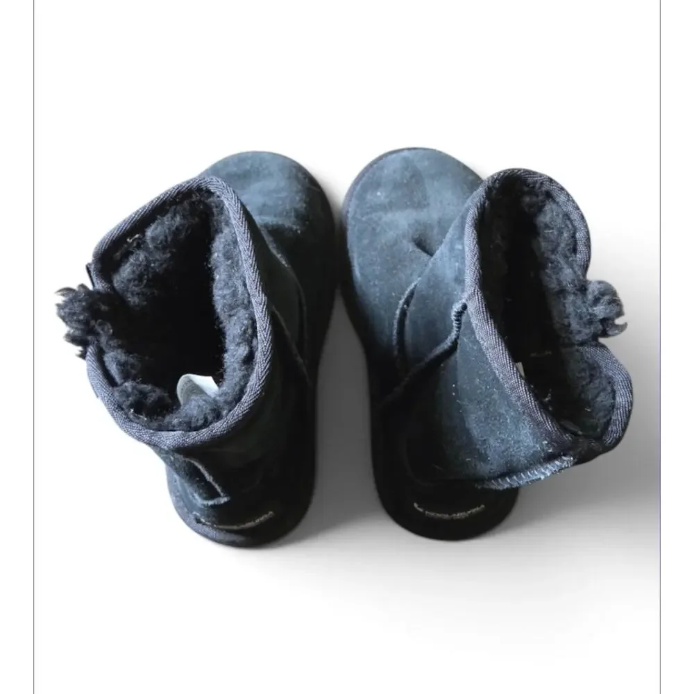 Koolaburra By UGG Victoria Short Girls Toddler Boots Size 11 Black Suede